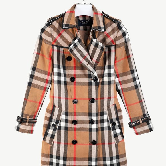 Burberry Heritage Check Brown Cotton Trench - Picture 1 of 11